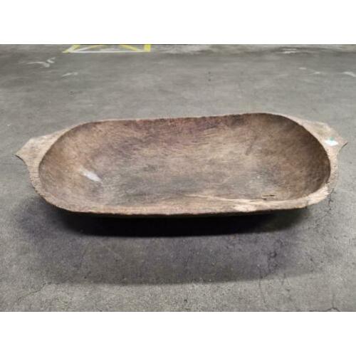 Kleine houten trog voerbak tuin en woon decoratie wasbak