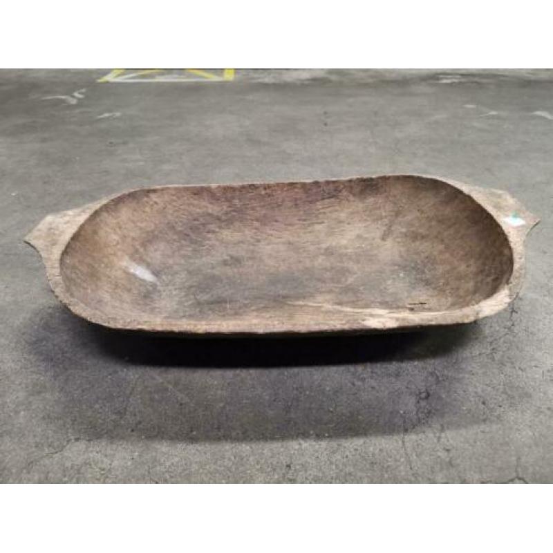 Kleine houten trog voerbak tuin en woon decoratie wasbak
