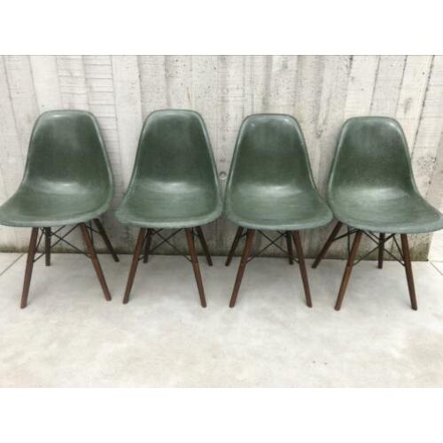 Vintage originele Eames DSW - forrest green - Herman Miller
