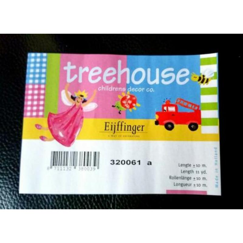 Kinderkamer behangrand treehouse dino