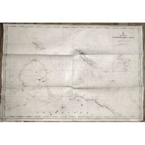 Oude zeekaart van Curacao, Bonaire en Aruba