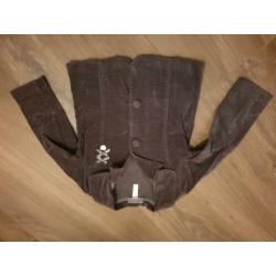 Velours blazer in taupe/grijs SD Chic maat 92