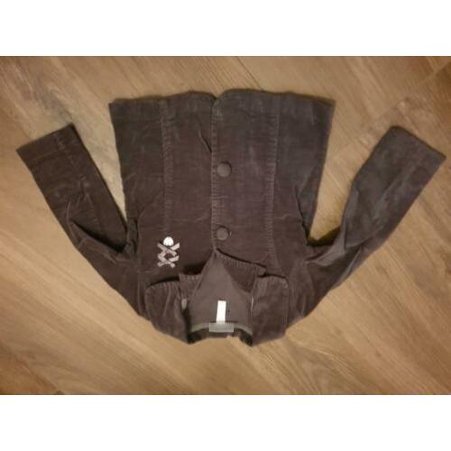 Velours blazer in taupe/grijs SD Chic maat 92