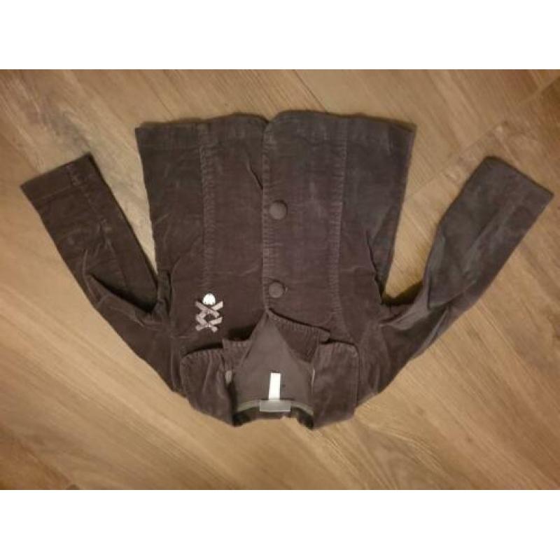 Velours blazer in taupe/grijs SD Chic maat 92