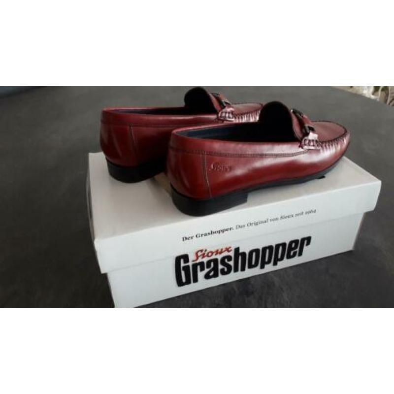 Nieuwe leren rode mocasins maat 37,5 handgemaakt