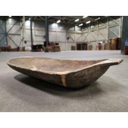 Kleine houten trog voerbak tuin en woon decoratie wasbak