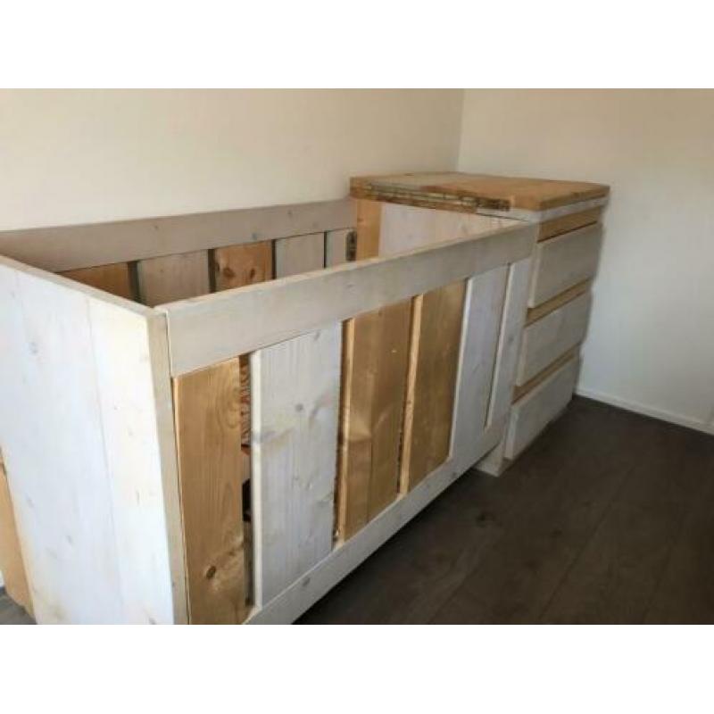 Steigerhout Ledikant / commode / kast