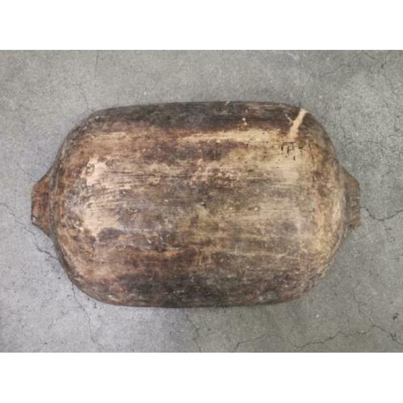 Kleine houten trog voerbak tuin en woon decoratie wasbak