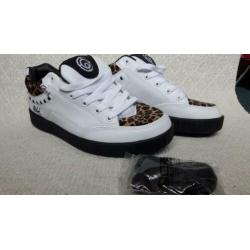 NIeuW! Witte Osiris sneakers met luipaardprint 45