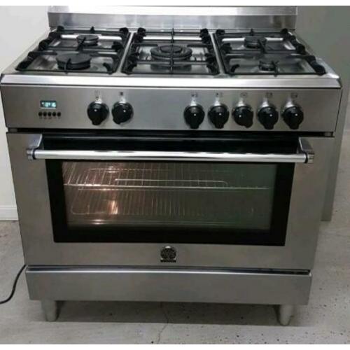 Nette BERTAZZONI gasfornuis RVS 5 pits/90 cm breed