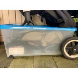 Bugaboo buffalo kinderwagen groen/zwart met van alles erbij