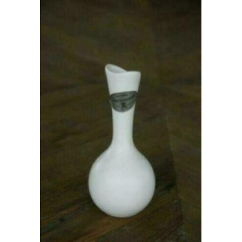 Vintage vaas, Flora keramiek, 15 cm, wit