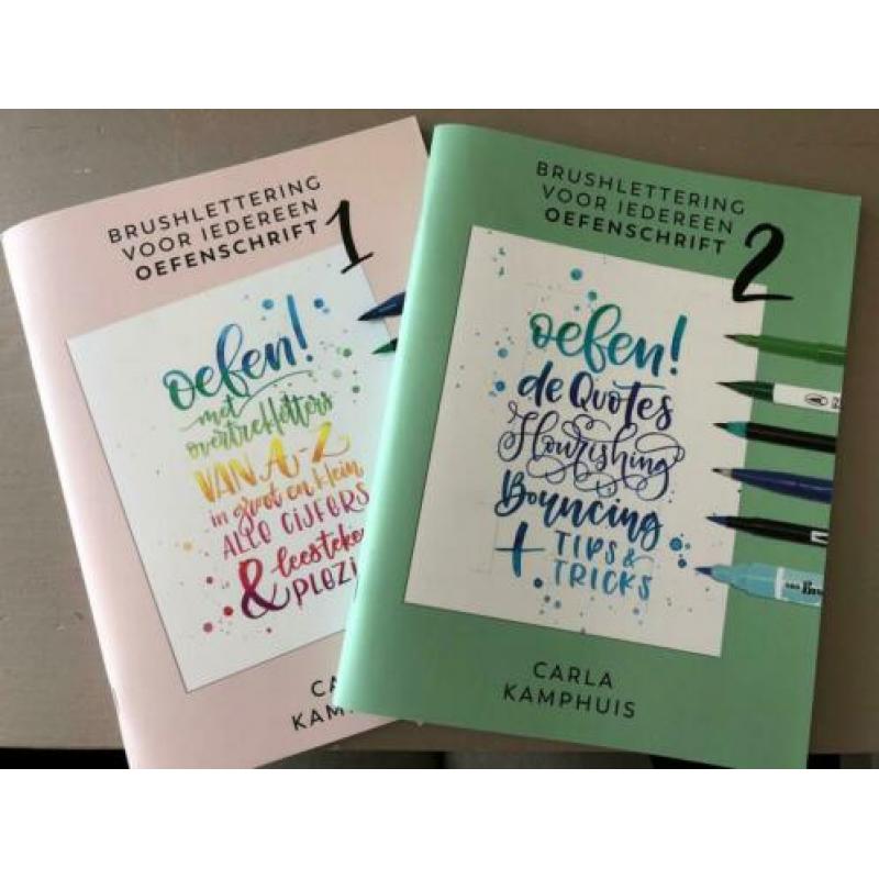 Oefenschrift Brushlettering voor Iedereen 1 & 2