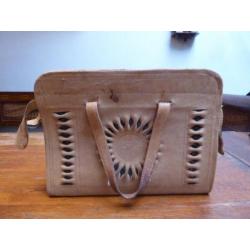 Vintage Noord Afrikaanse leren tas.