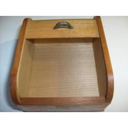 art deco jaren30 houten rolluik postzegel doosje SCOTTIE DOG