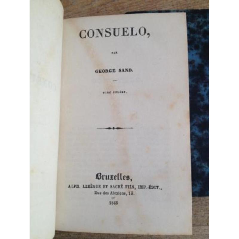 George Sand Consuelo 1843 1e druk mooie banden