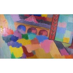 Jan van Holthe - La porte Du ciel - 92 x 73 cm - olieverf...