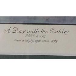 jacht prent paarden met honden