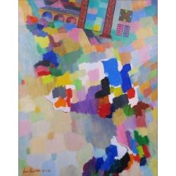 Jan van Holthe - La porte Du ciel - 92 x 73 cm - olieverf...