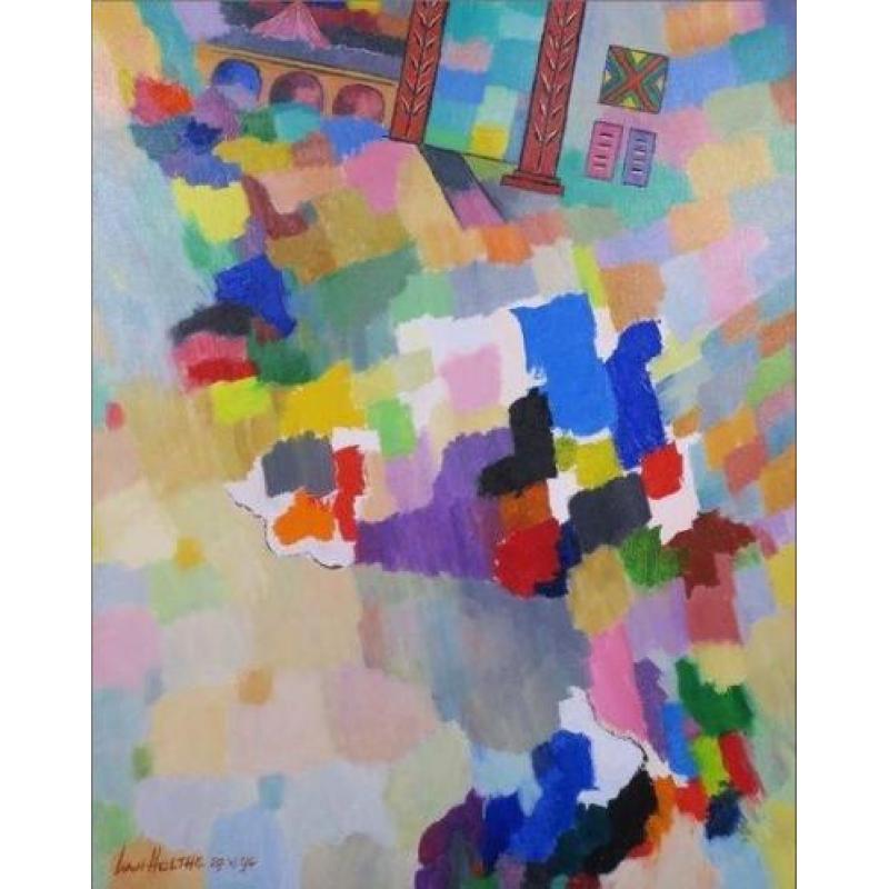 Jan van Holthe - La porte Du ciel - 92 x 73 cm - olieverf...