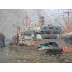 ===G J Delfgaauw 1882-1947==ROTTERDAM== havengezicht===