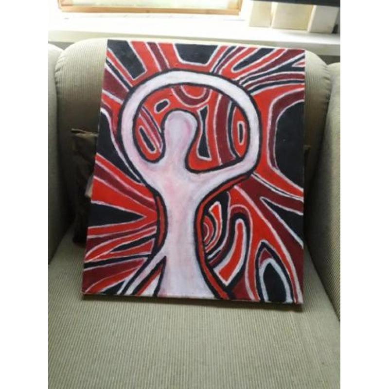 schilderij abstract 40x50 'survival'