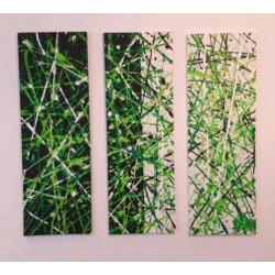 Abstract modern schilderij, 3 luik