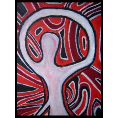 schilderij abstract 40x50 'survival'
