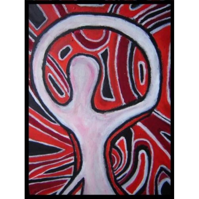 schilderij abstract 40x50 'survival'