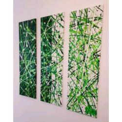 Abstract modern schilderij, 3 luik