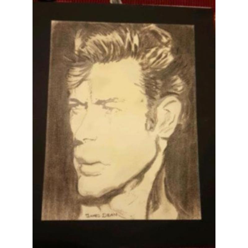 Originele potloodtekening James Dean