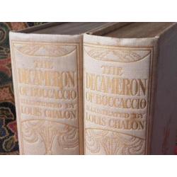 Stel prachtige antieke boeken uit Engeland The Decameron.