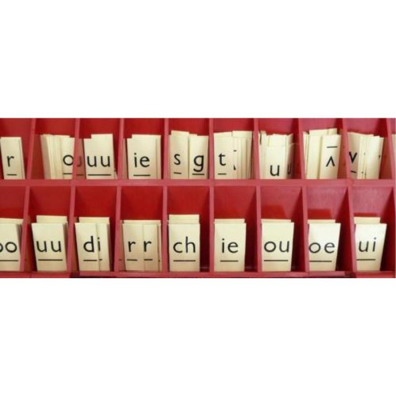 Letterdoos klassikaal lees onderwijs lagere school, jaren 60