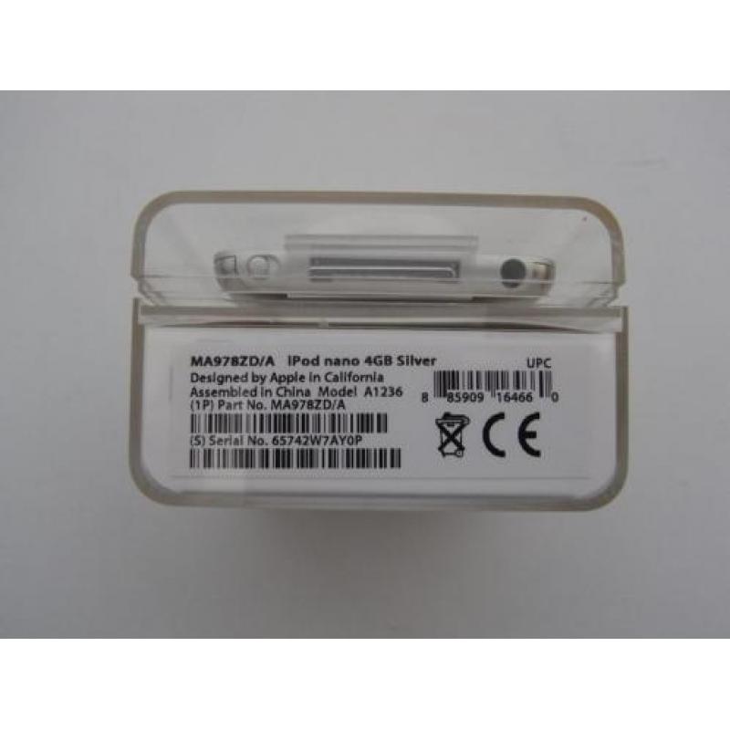 iPod nano 4GB - 3rd Gen Silver - Nieuw