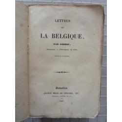 Interessante reisgids uit 1837: Lettres sur La Belgique