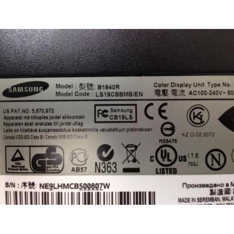 Samsung Syncmaster B1940R Zwart
