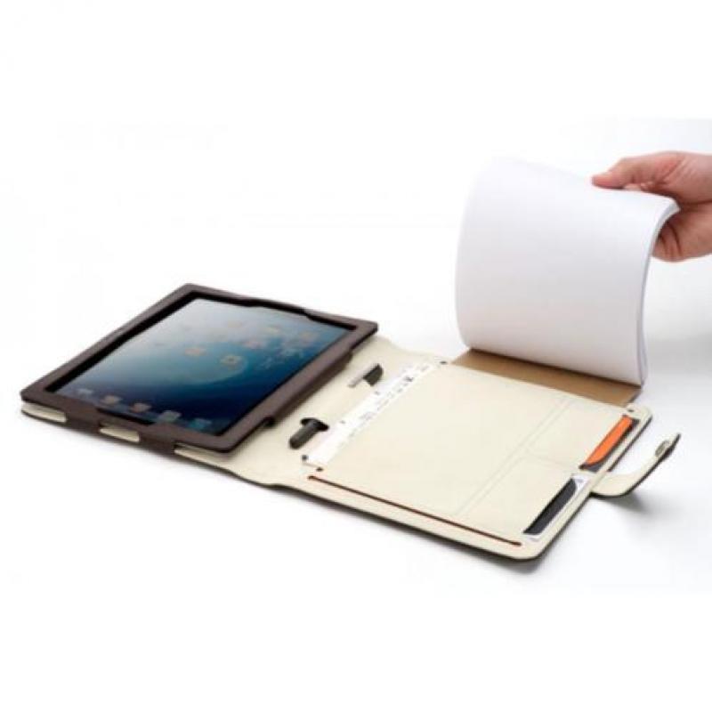 Booqpad lederen iPad hoes organizer notitieblok