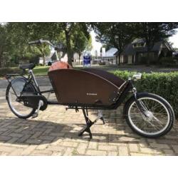 Nette fietsfabriek bakfiets met huif