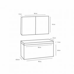 Badmeubelset Differnz The Collection 80x43x61 cm Wit/Zwar...
