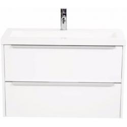 Saqu Salto Slimline Wastafelmeubel Glans Wit SBADOD80GWSQSET