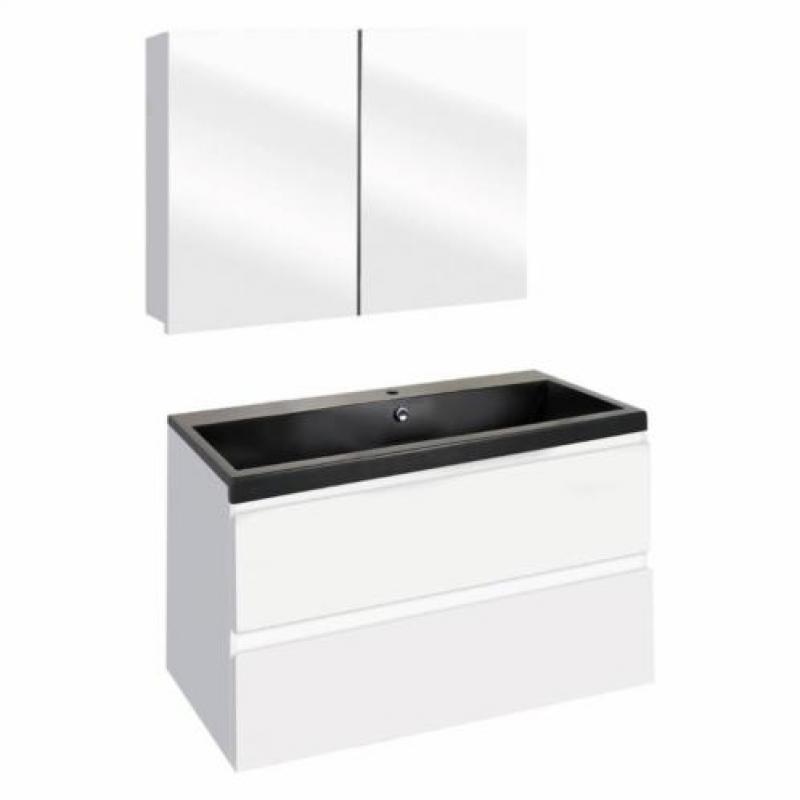 Badmeubelset Differnz The Collection 80x43x61 cm Wit/Zwar...