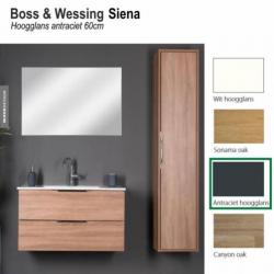 Badmeubel Siena 60cm Hoogglans antraciet Softclose (Vers...