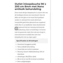 Inloop douche nieuw