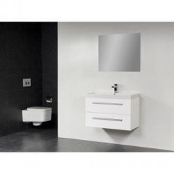 Saniclass Rome badmeubel met spiegel 80cm hoogglans wit