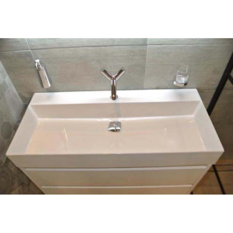 BADMEUBEL PRIMABAD BLEND 100x45 CM MET SPIEGEL - MAT WIT - S