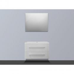 Saniclass Rome badmeubel met spiegel 80cm hoogglans wit