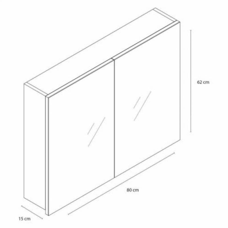 Spiegelkast Differnz The Collection Concept 80x62x15 cm Z...