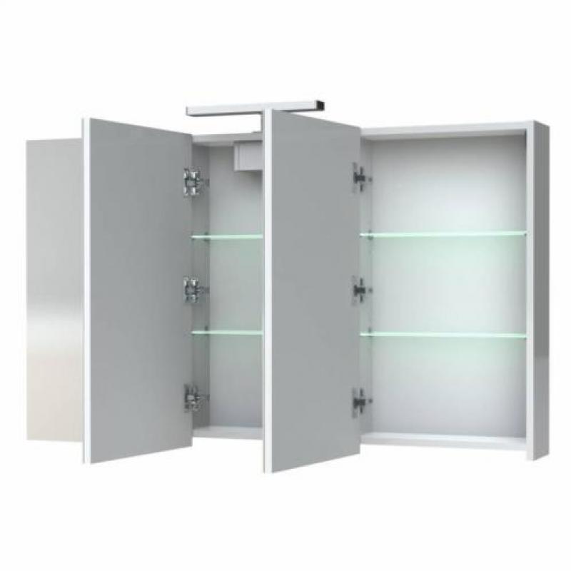 Spiegelkast Allibert Juno LED Verlichting 120x75.2x16cm S...