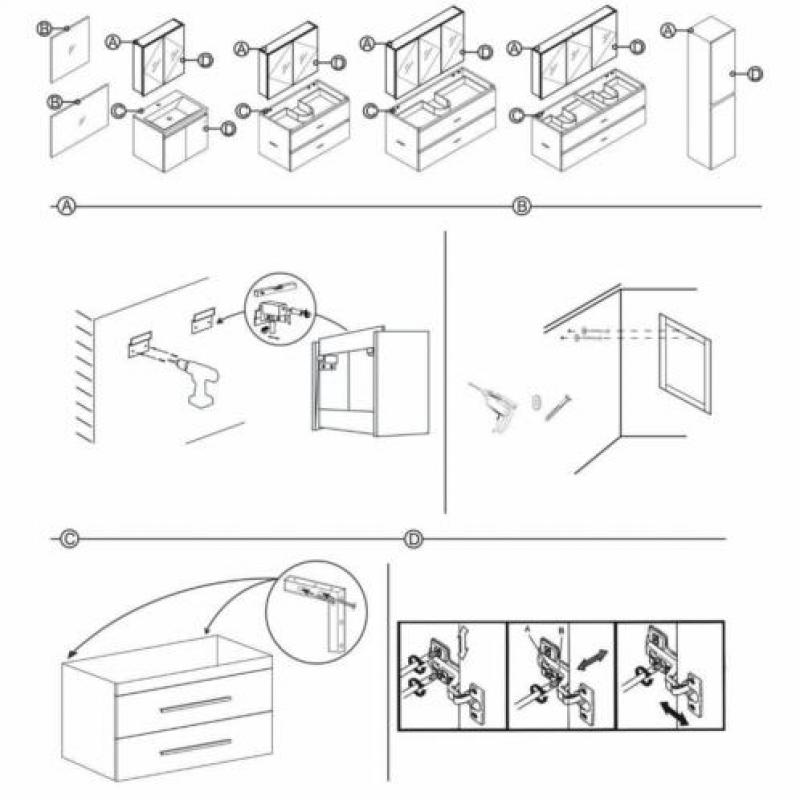 Spiegelkast Differnz The Collection Concept 80x62x15 cm Z...