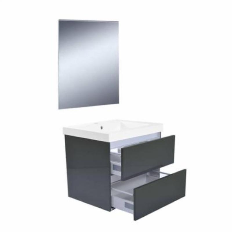Badmeubel Trend Line 60 cm hoogglans antraciet